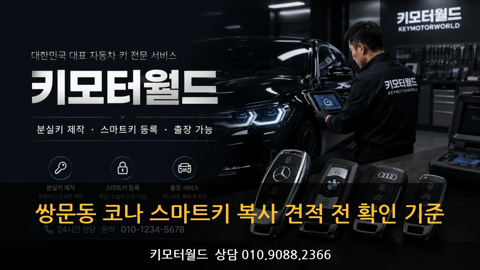 쌍문동 코나 스마트키 복사 견적 전 확인 기준