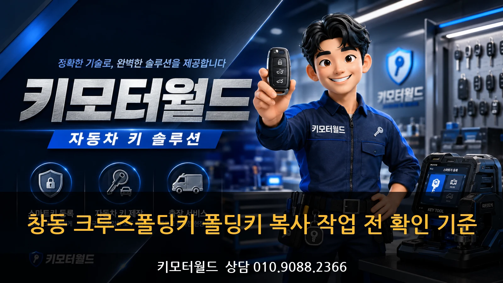 창동 크루즈폴딩키 폴딩키 복사 작업 전 확인 기준