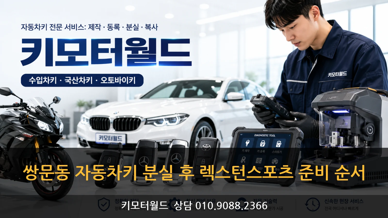 쌍문동 자동차키 분실 후 렉스턴스포츠 준비 순서