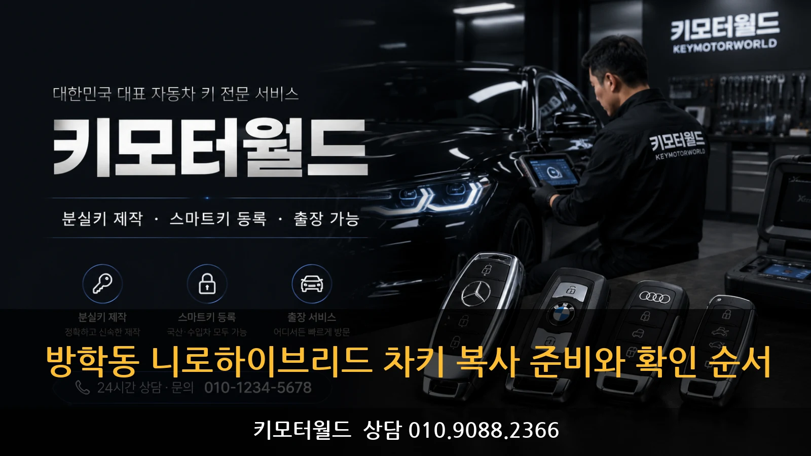 방학동 니로하이브리드 차키 복사 준비와 확인 순서