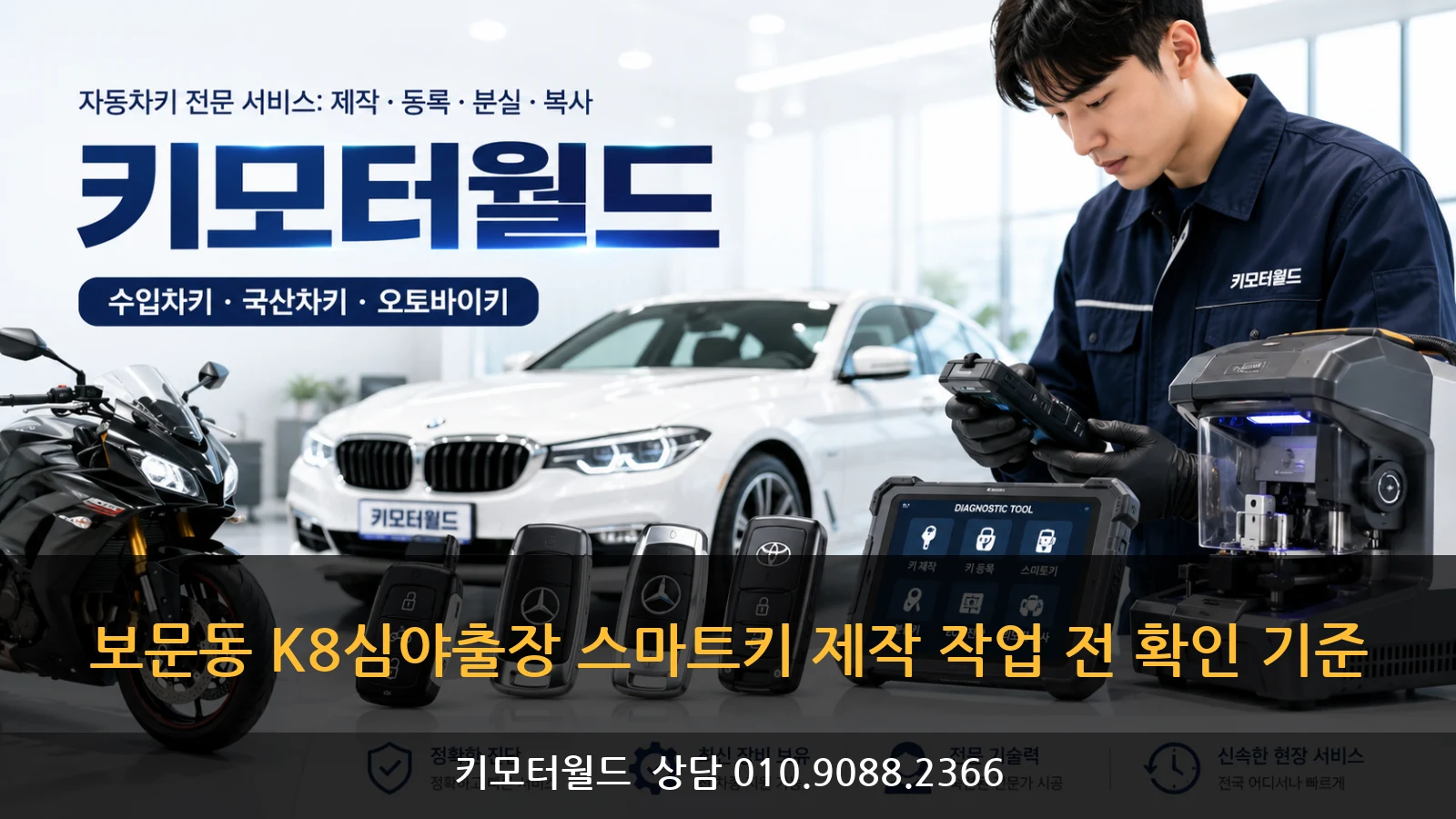 보문동 K8심야출장 스마트키 제작 작업 전 확인 기준