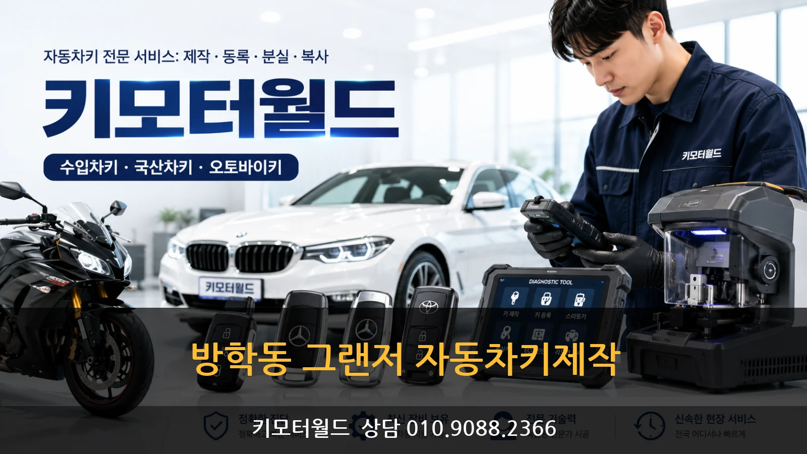 방학동 그랜저 자동차키제작