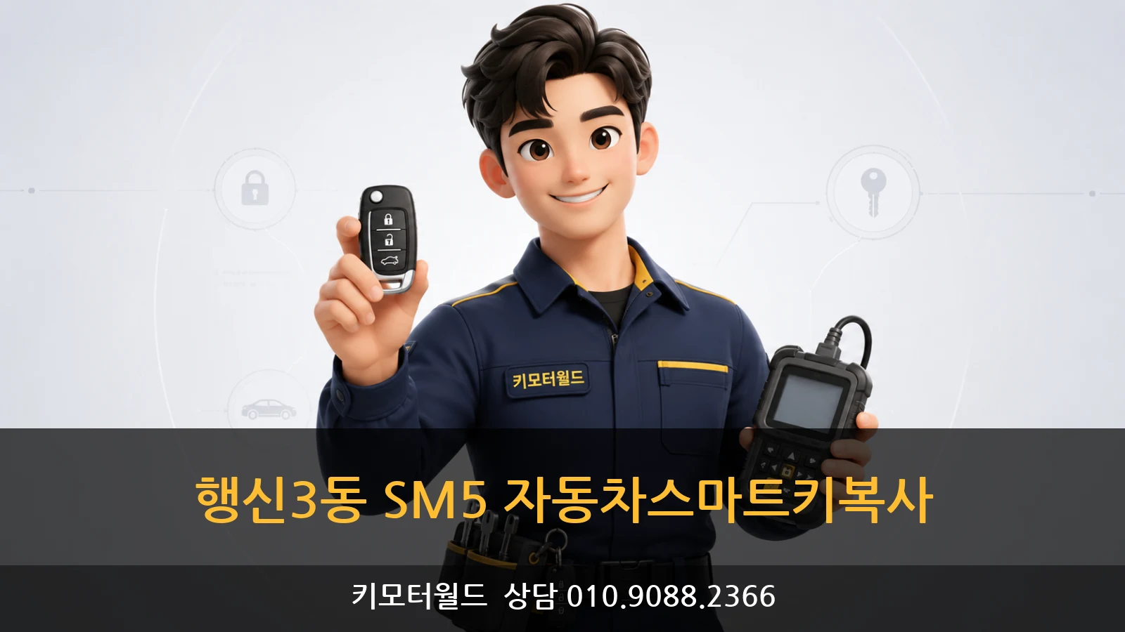 행신3동 SM5 자동차스마트키복사