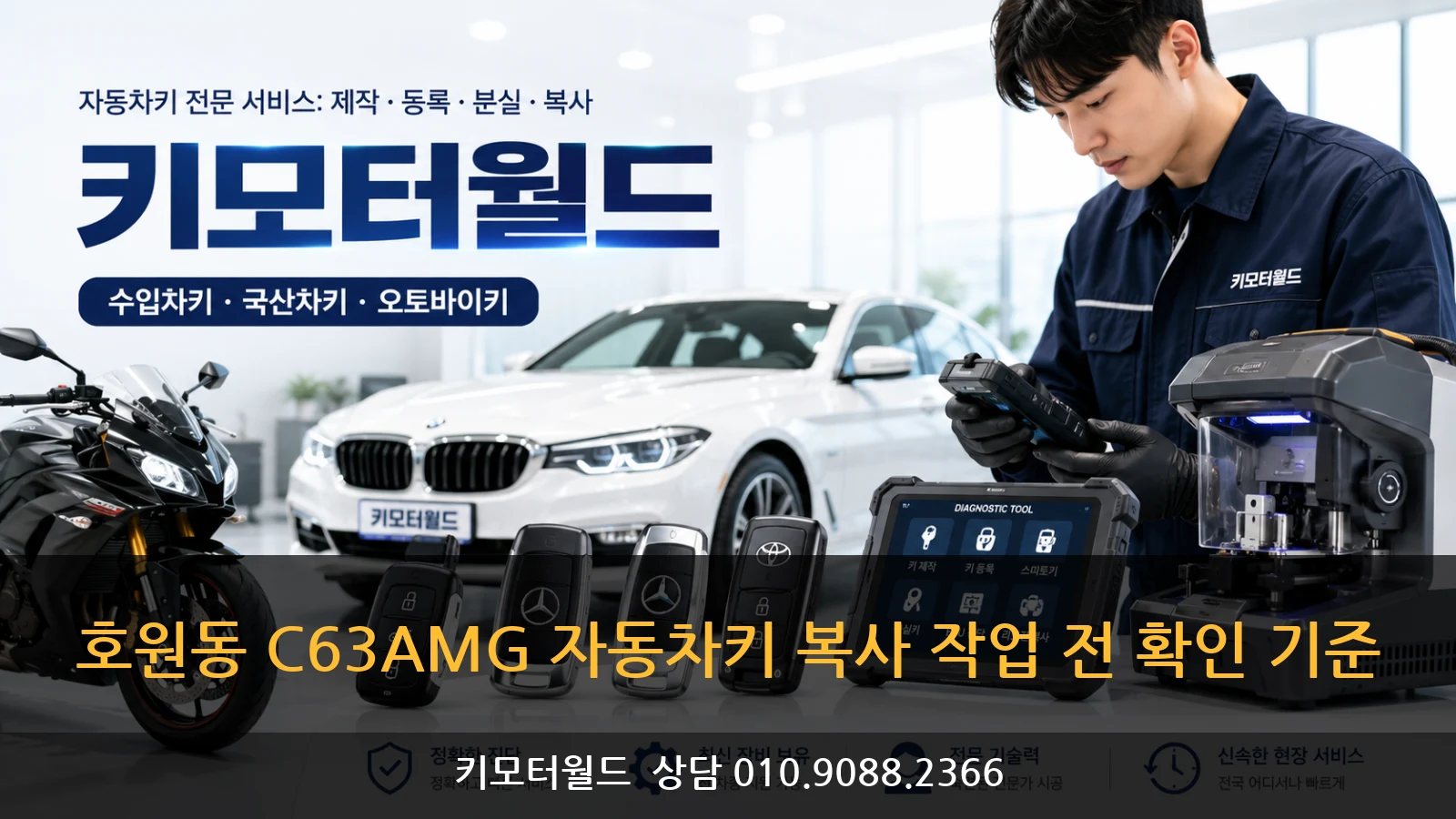 호원동 C63AMG 자동차키 복사 작업 전 확인 기준