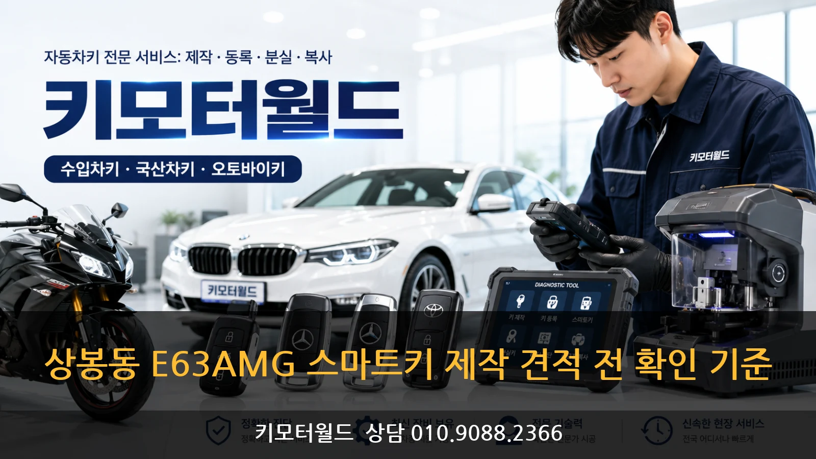 상봉동 E63AMG 스마트키 제작 견적 전 확인 기준