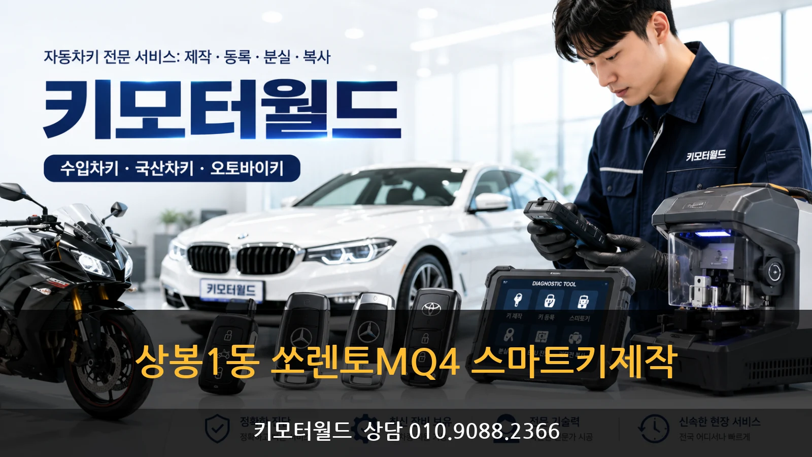 상봉1동 쏘렌토MQ4 스마트키제작