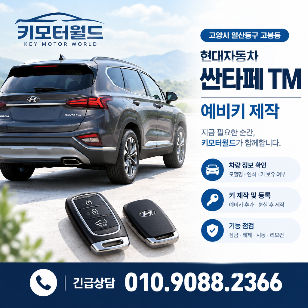 고봉동 싼타페TM 예비키제작